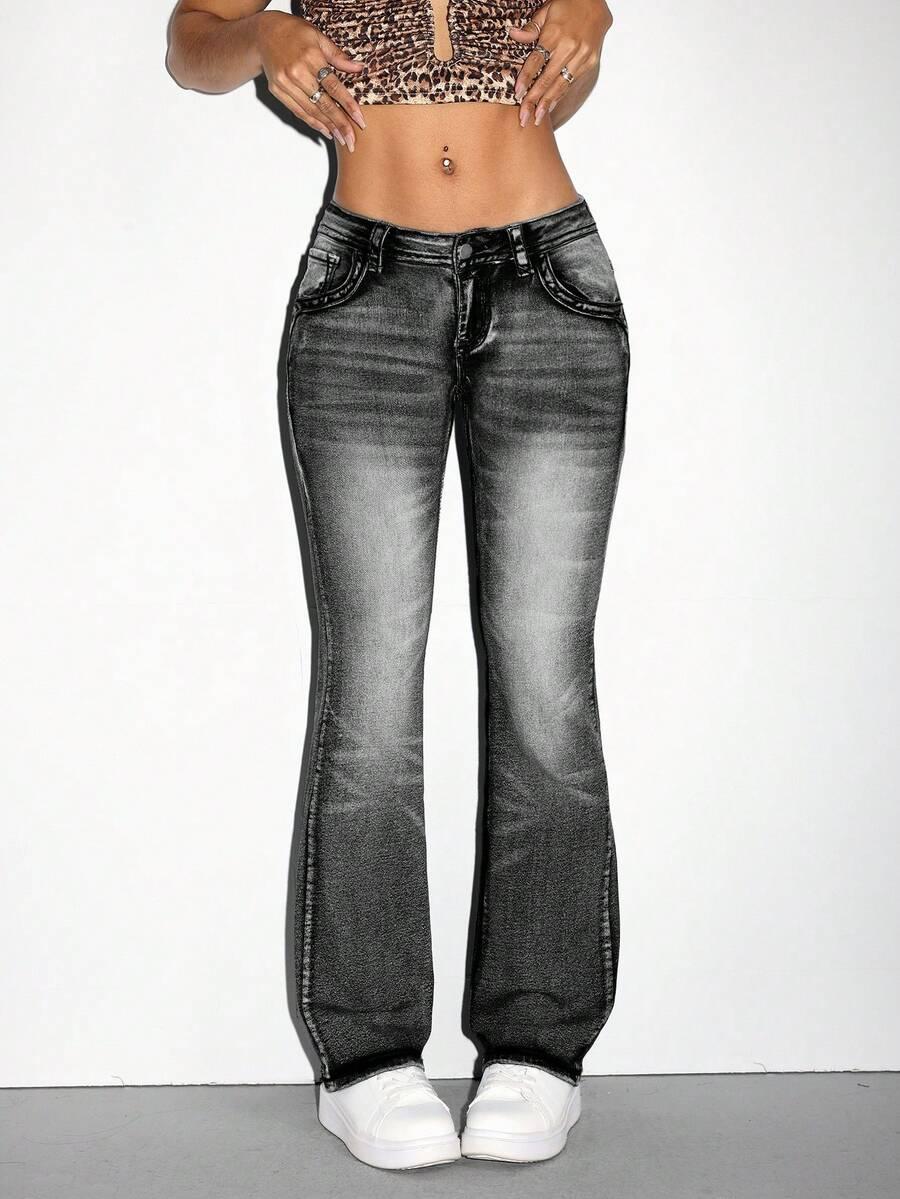 SZARE SPODNIE JEANS 