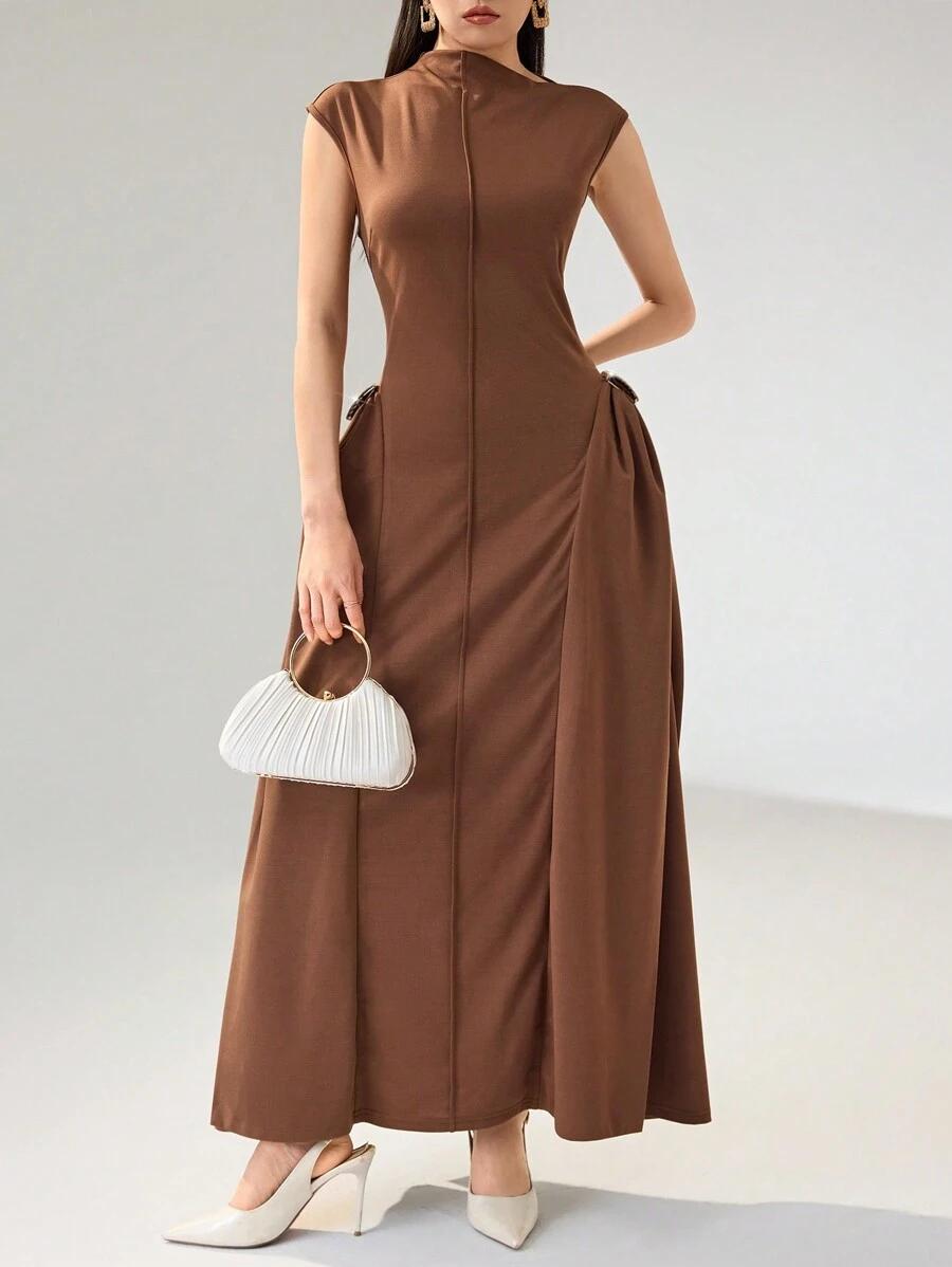 ELEGANCKA MAXI SUKIENKA NA RAMIĄCZKACH