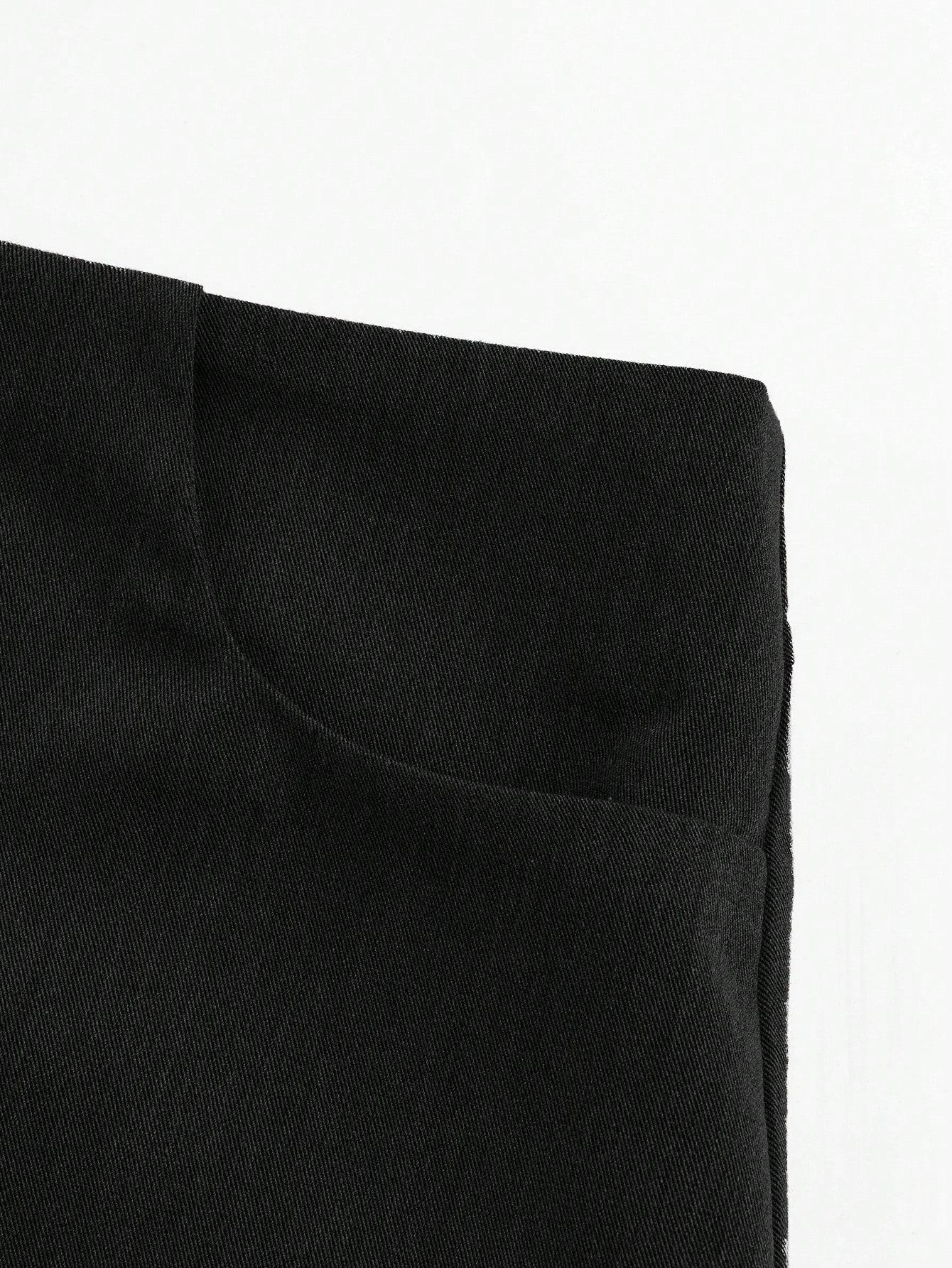 CZARNA MINI SPÓDNICA ZIP