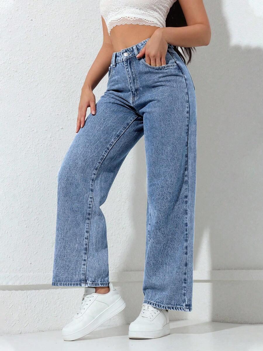 PROSTE SPODNIE JEANS