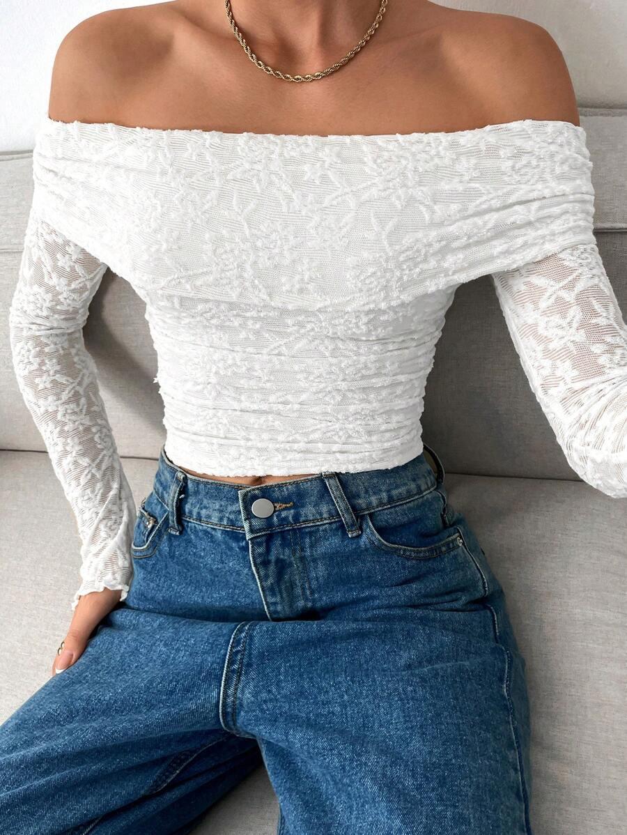 KORONKOWA BLUZKA OFF SHOULDER