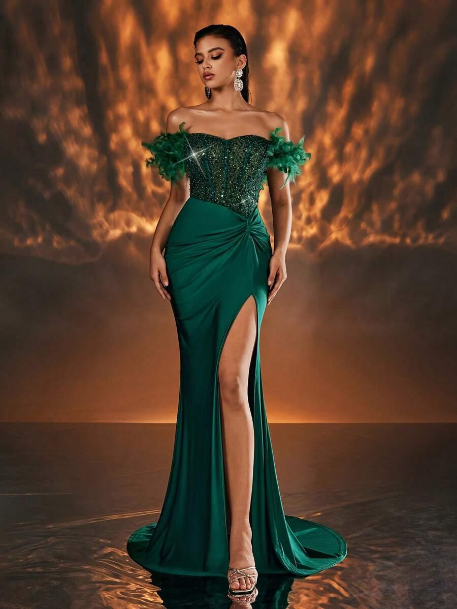 ZIELONA MAXI SUKIENKA 
