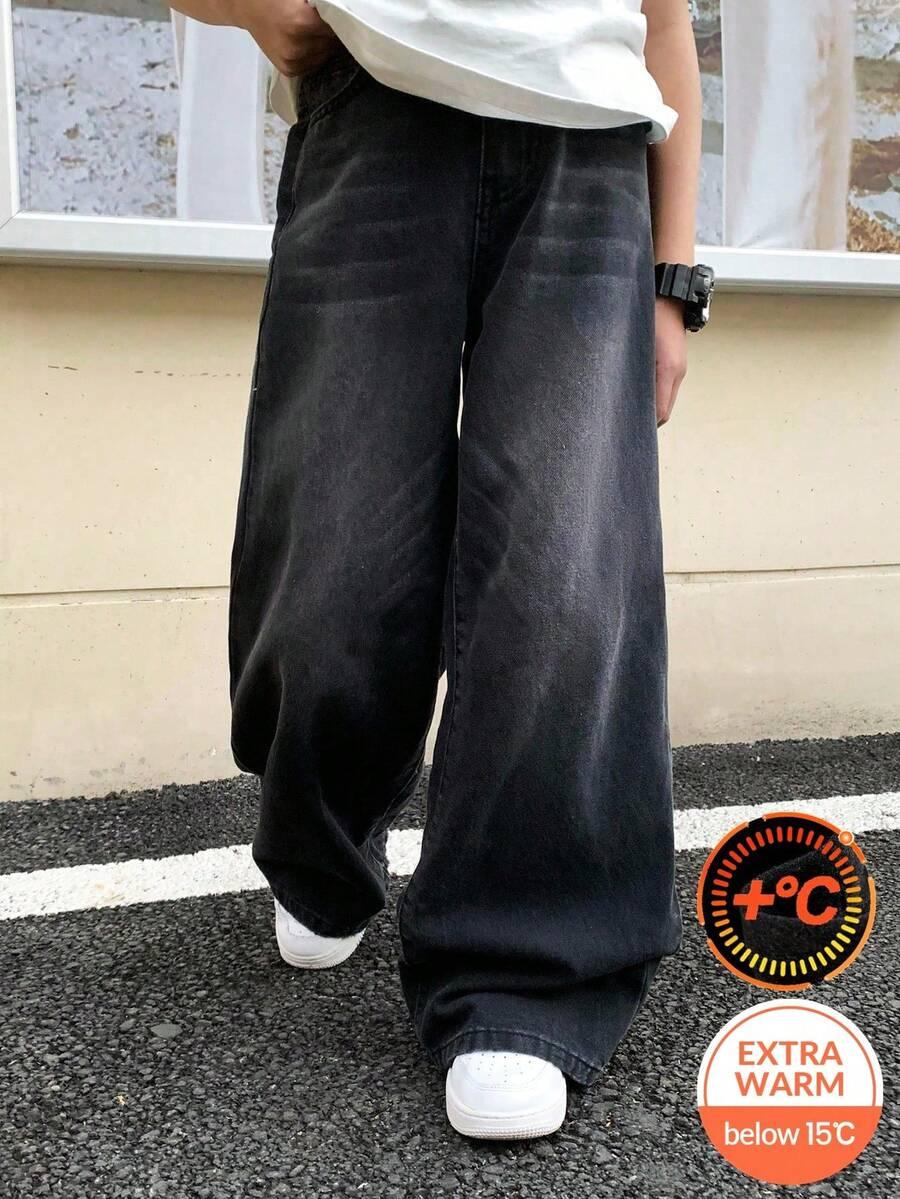 czarne baggy spodnie