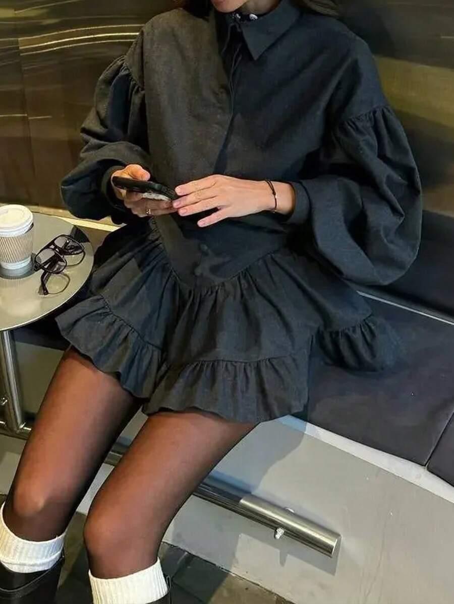 szara koszula guziki