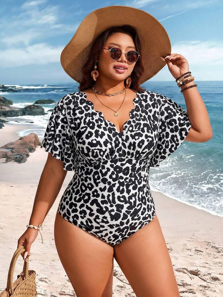 jednoczęściowy STRÓJ kąpielowy animal print