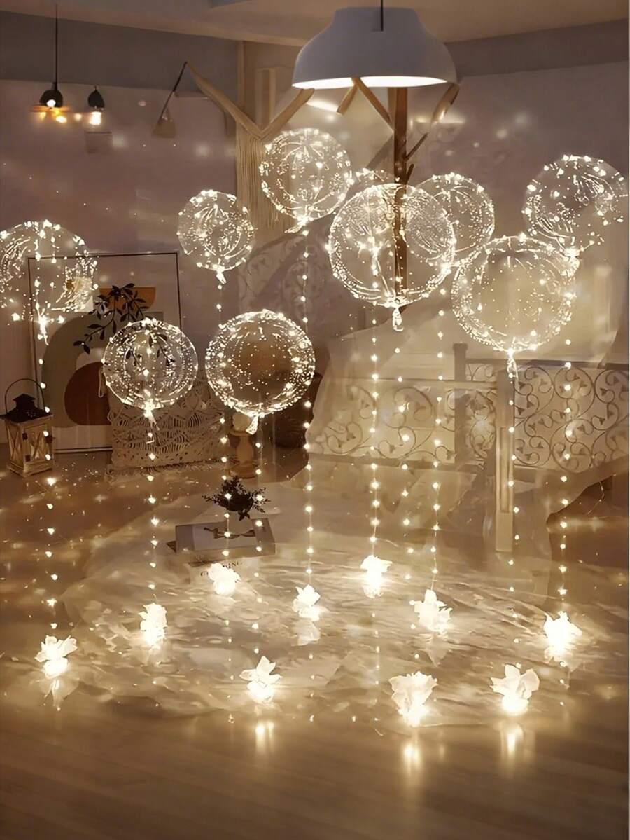 bezbarwny świecący balon