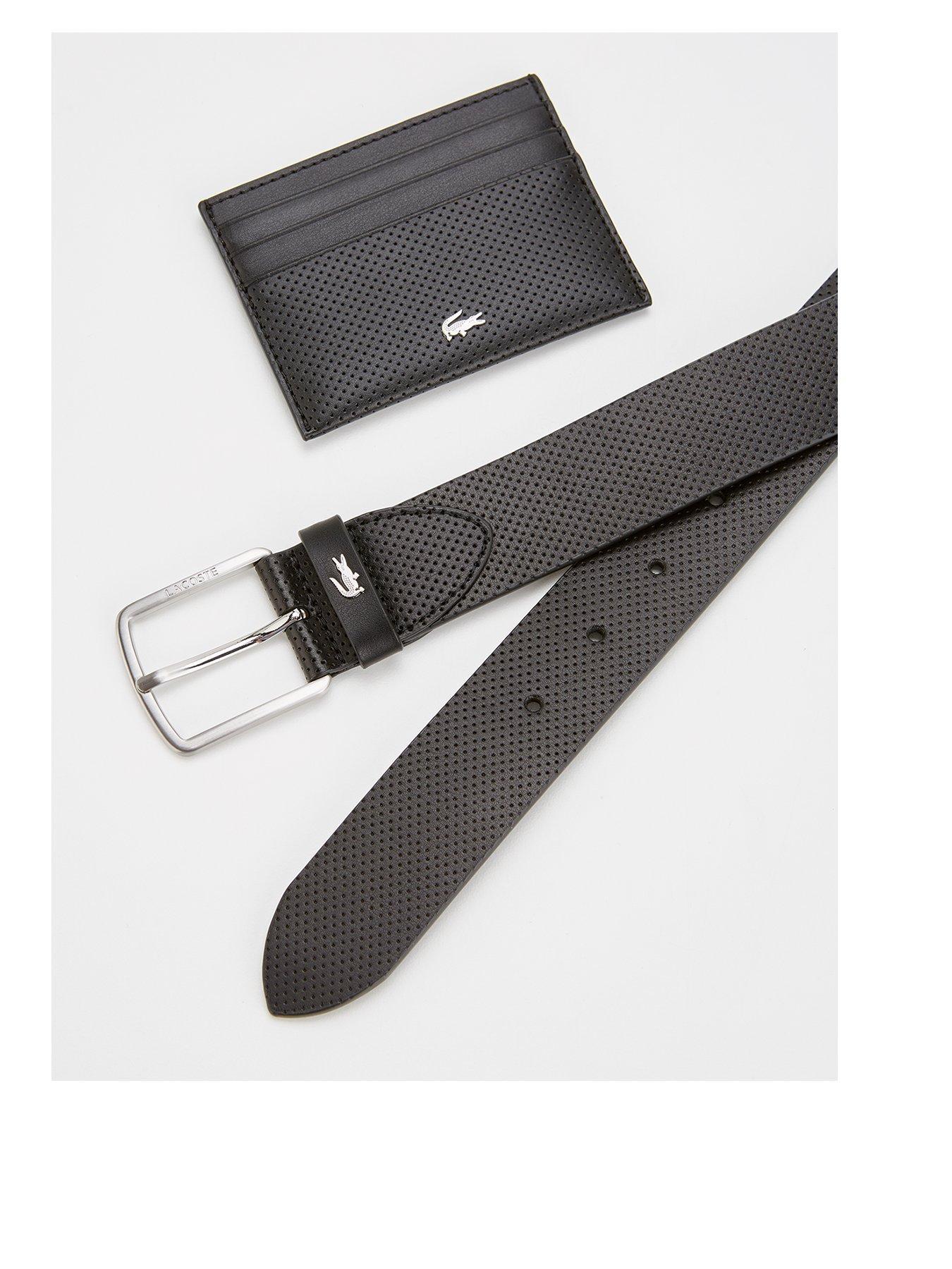 LACOSTE ZESTAW SKÓRZANY PASEK I ETUI NA KARTY RC4092 000
