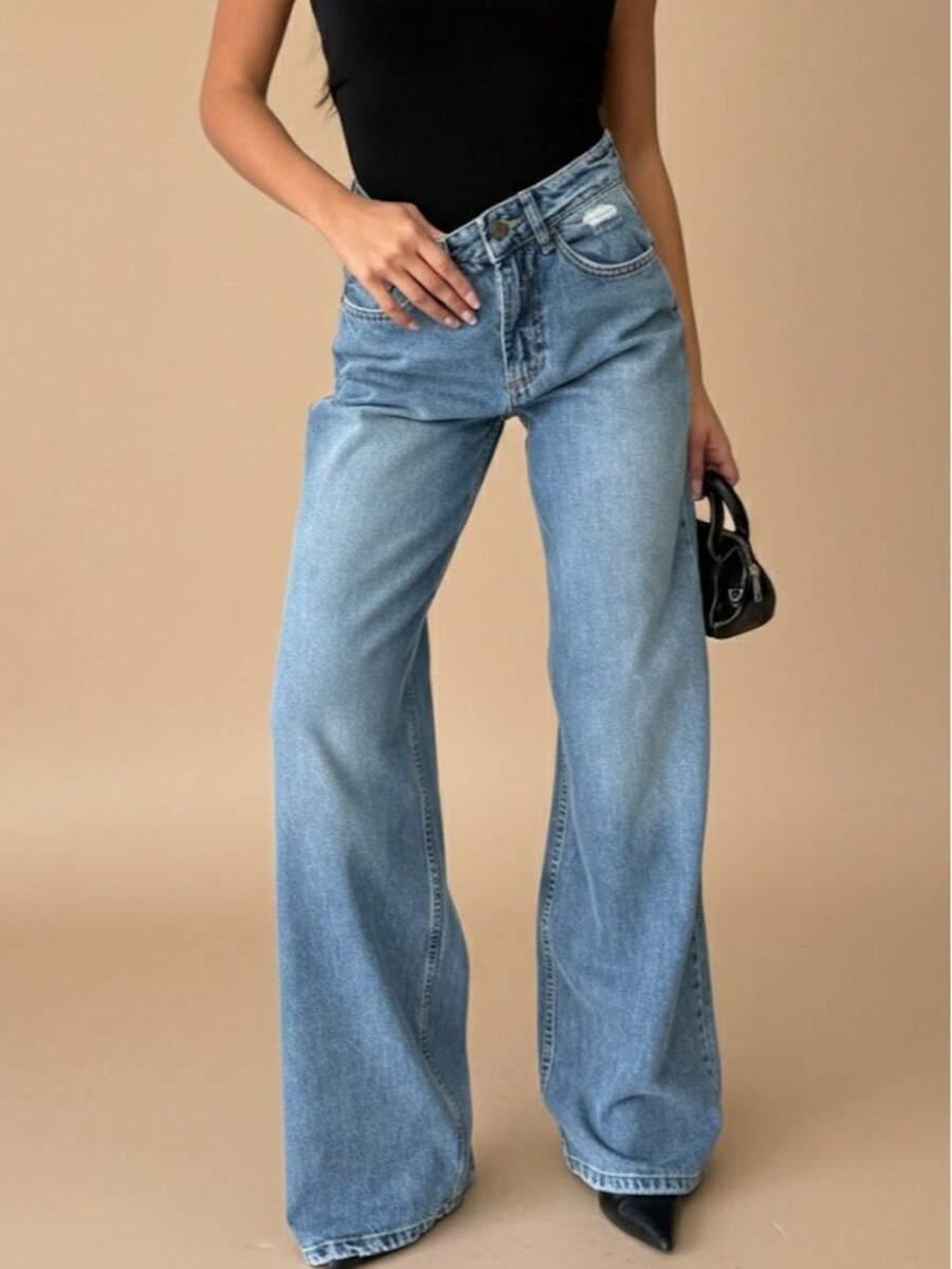 NIEBIESKIE SPODNIE JEANS