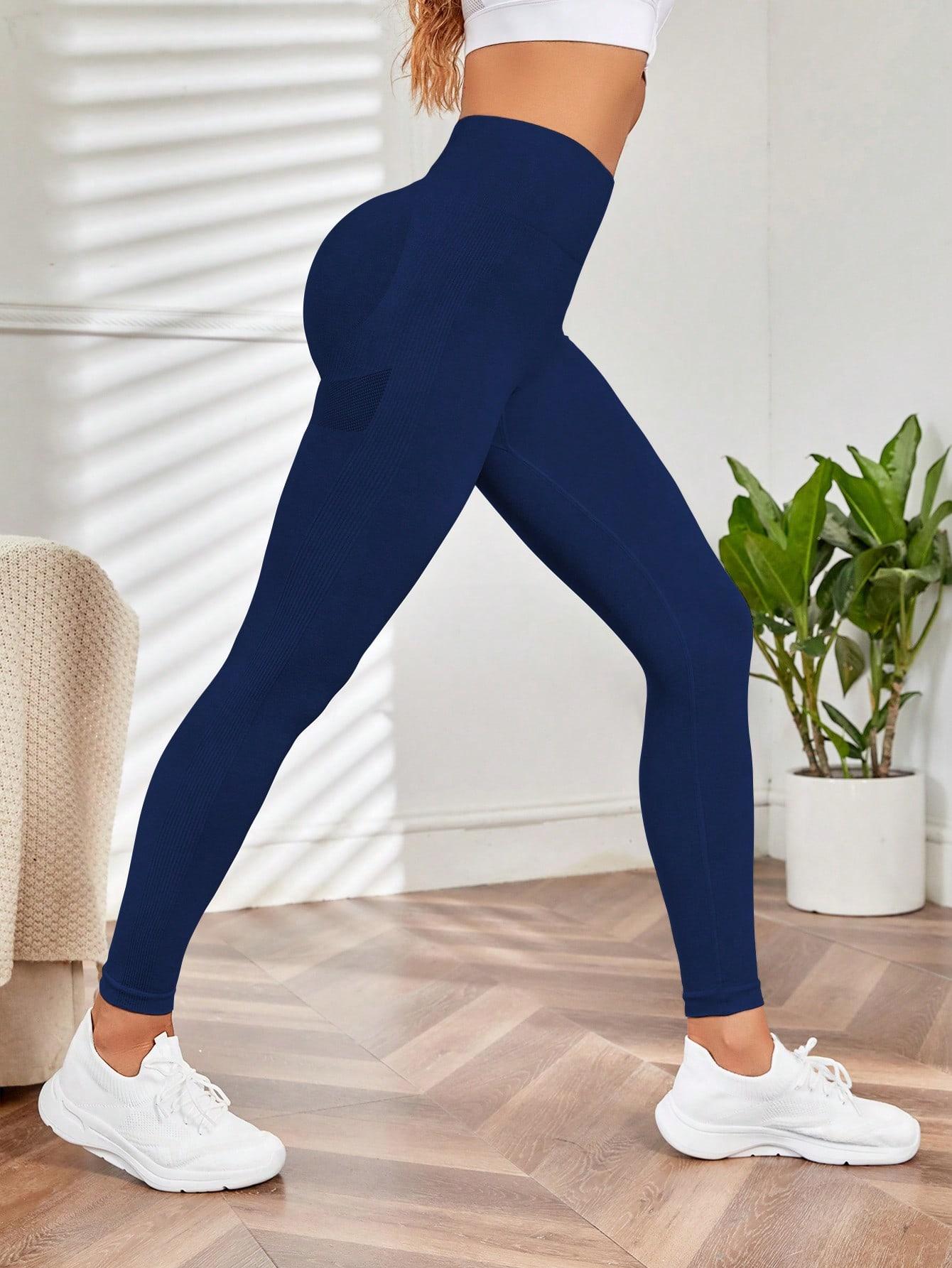 GRANATOWE LEGGINSY SPORTOWE