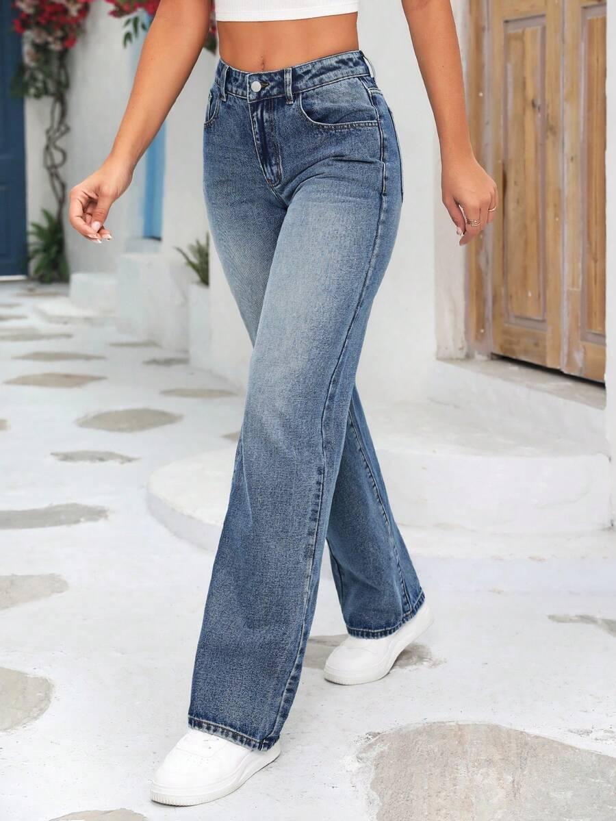 SPODNIE JEANS PROSTA NOGAWKA
