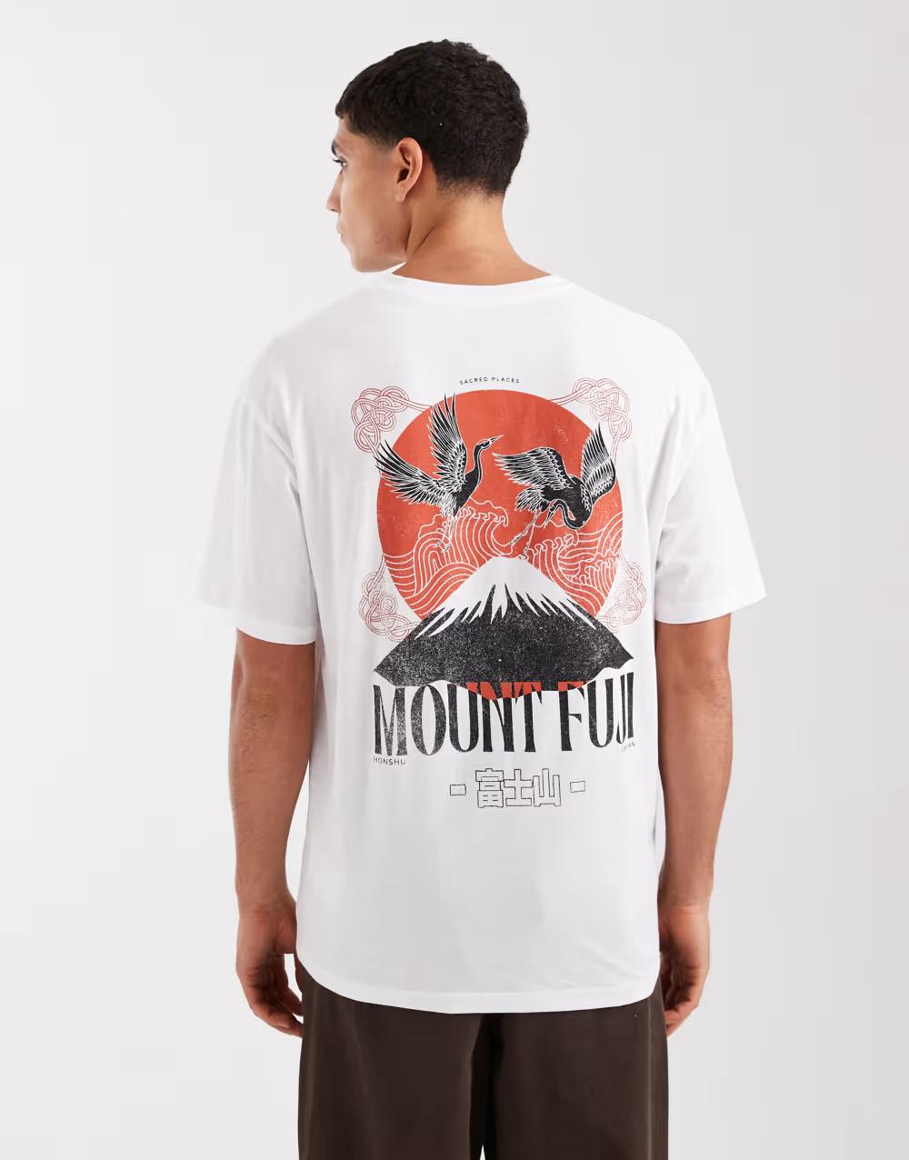 biały t-shirt print