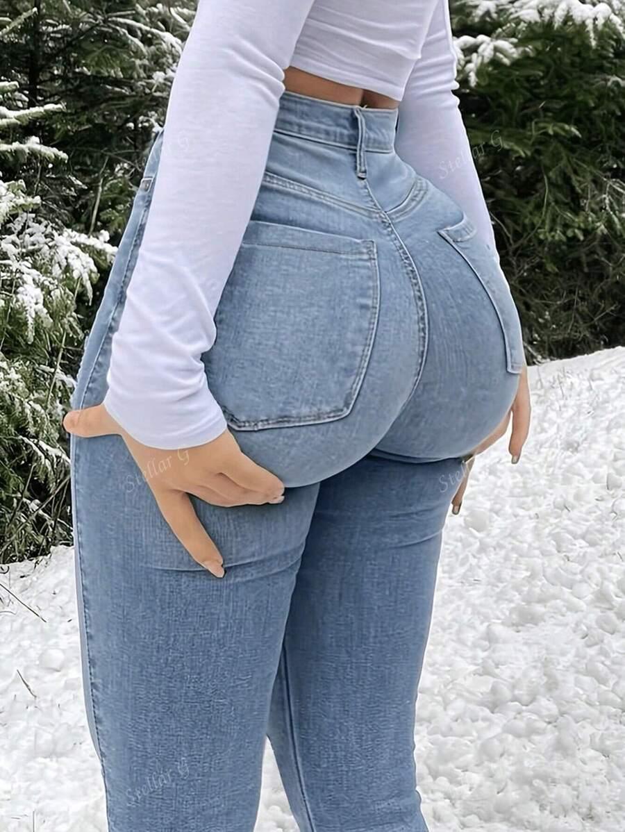 NIEBIESKIE SPODNIE JEANS