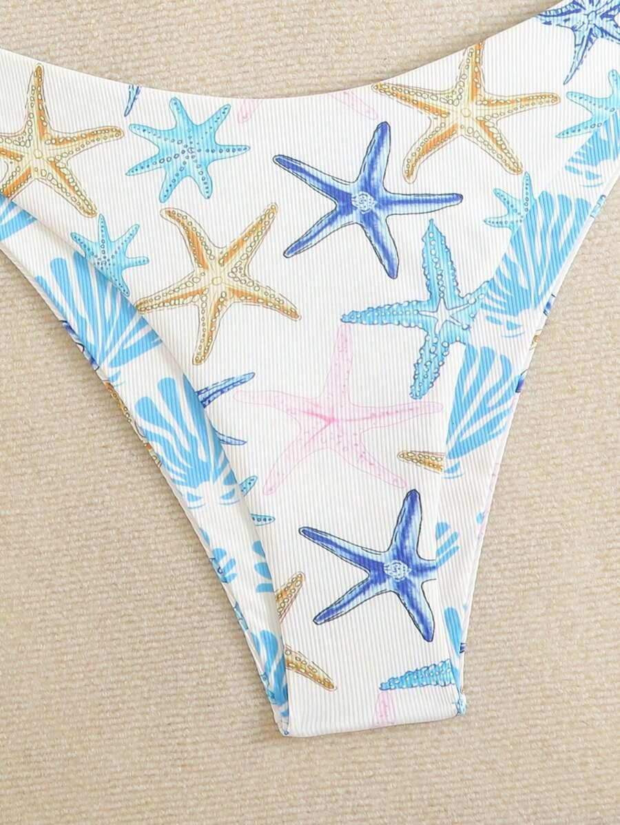 prążkowany dół od bikini wzór