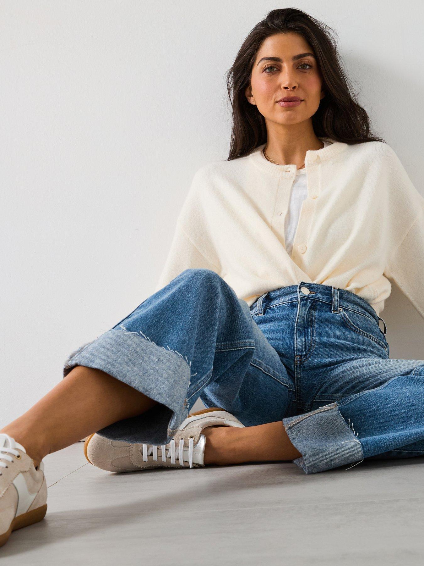 VERO MODA JEANSY Z PROSTYMI NOGAWKAMI 