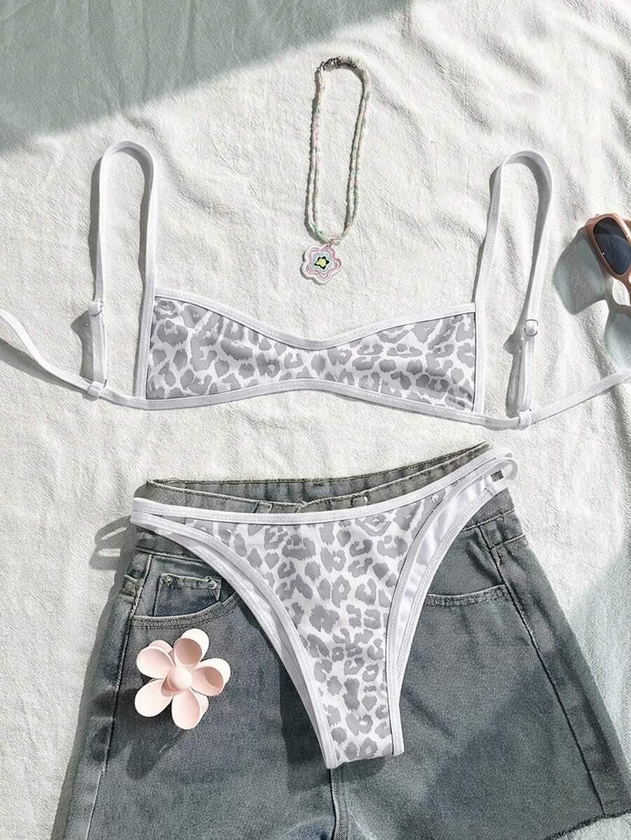 DWUCZĘŚCIOWY STRÓJ KĄPIELOWY ANIMAL PRINT