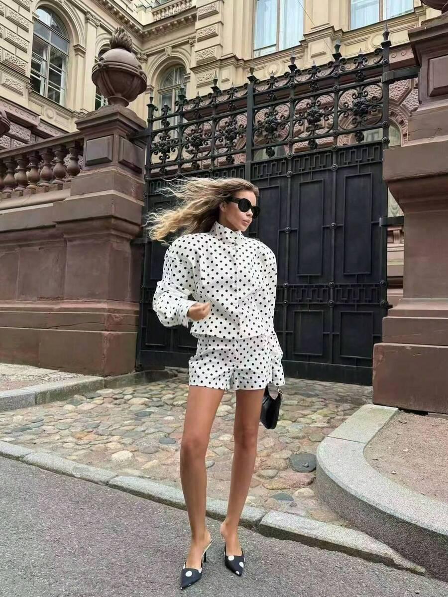 KRÓTKA KOSZULA OVERSIZE W KRATĘ