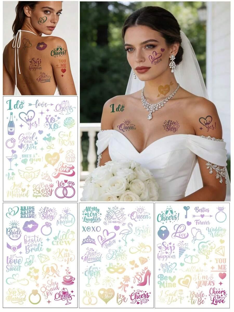 złote tatuaże foliowe 4-pack