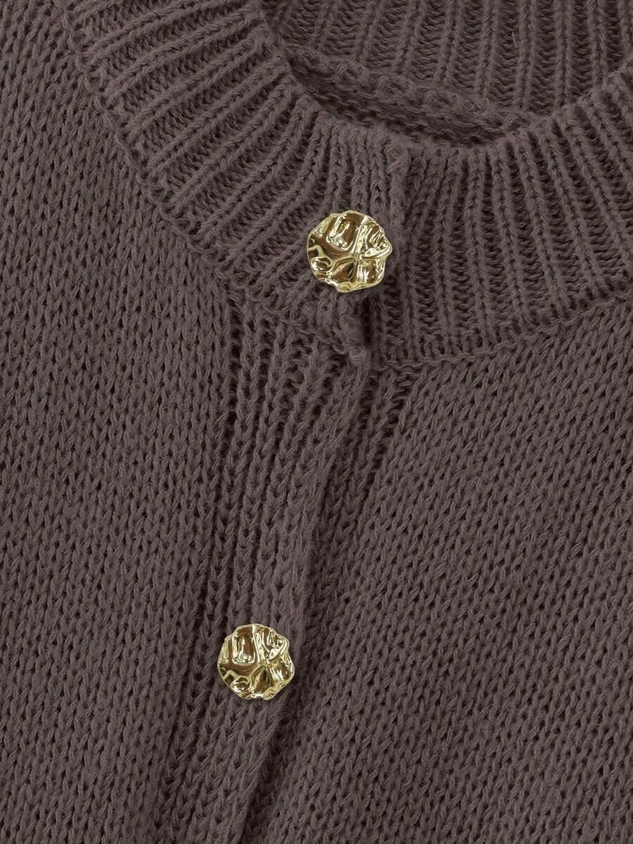 SWETER DZIANINOWY GUZIKI