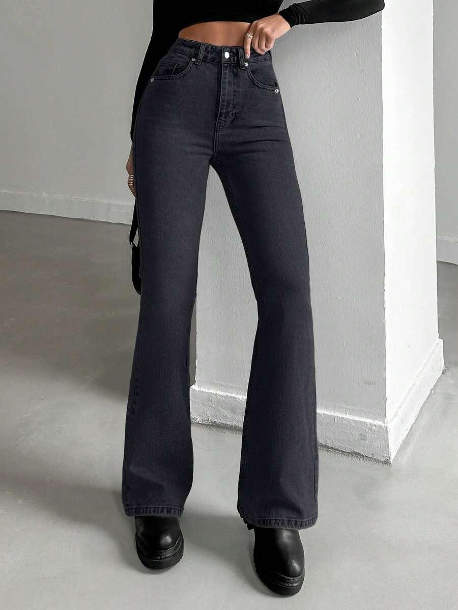 CZARNE SPODNIE JEANS