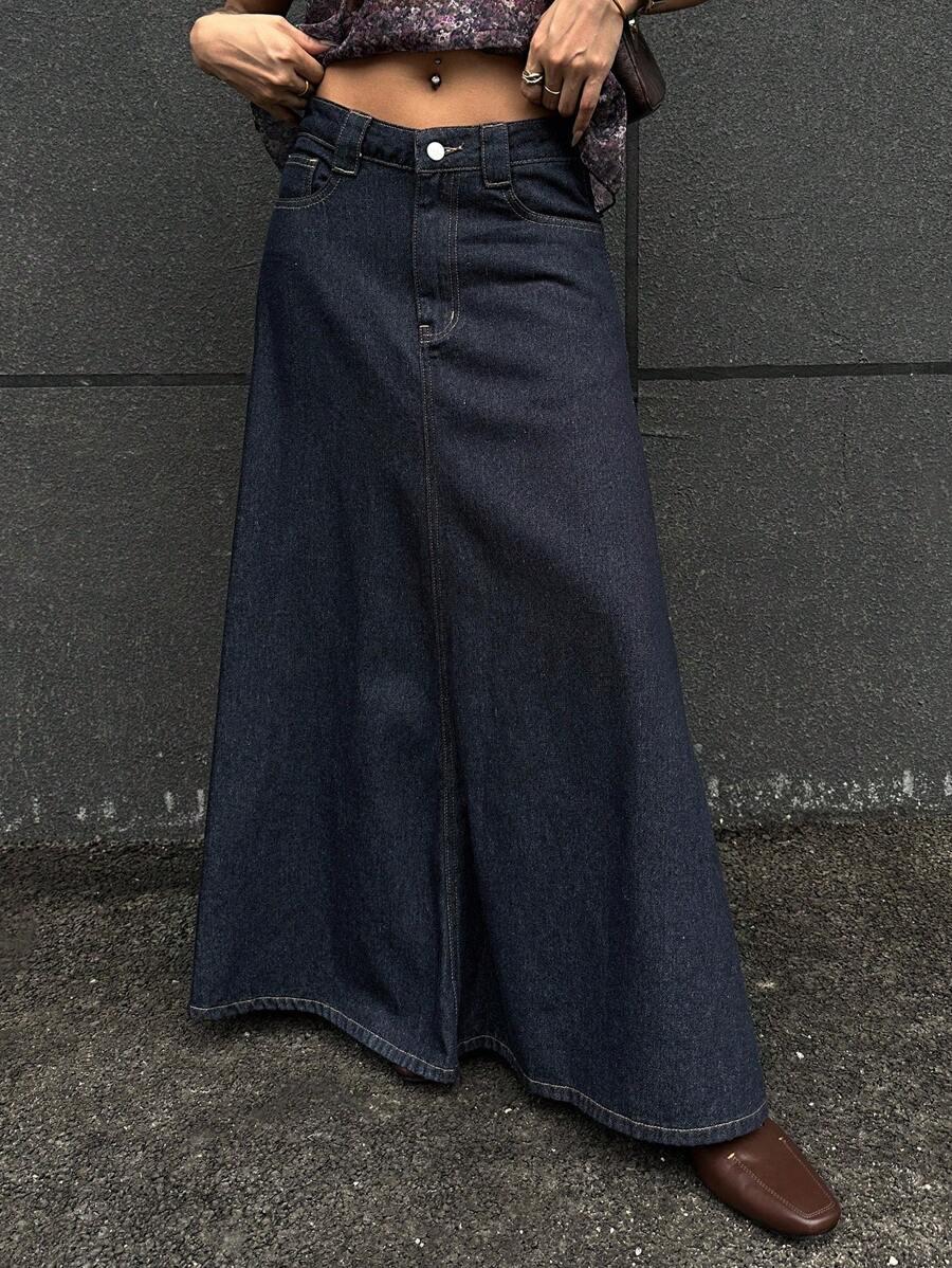 granatowa SPÓDNICA JEANS 