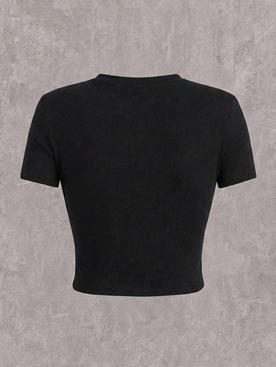 CZARNY TOP PRINT
