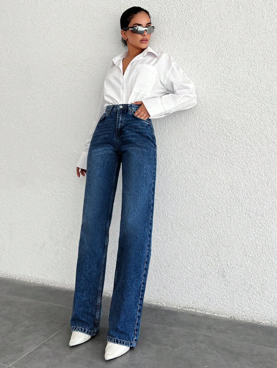 NIEBIESKIE SPODNIE JEANS