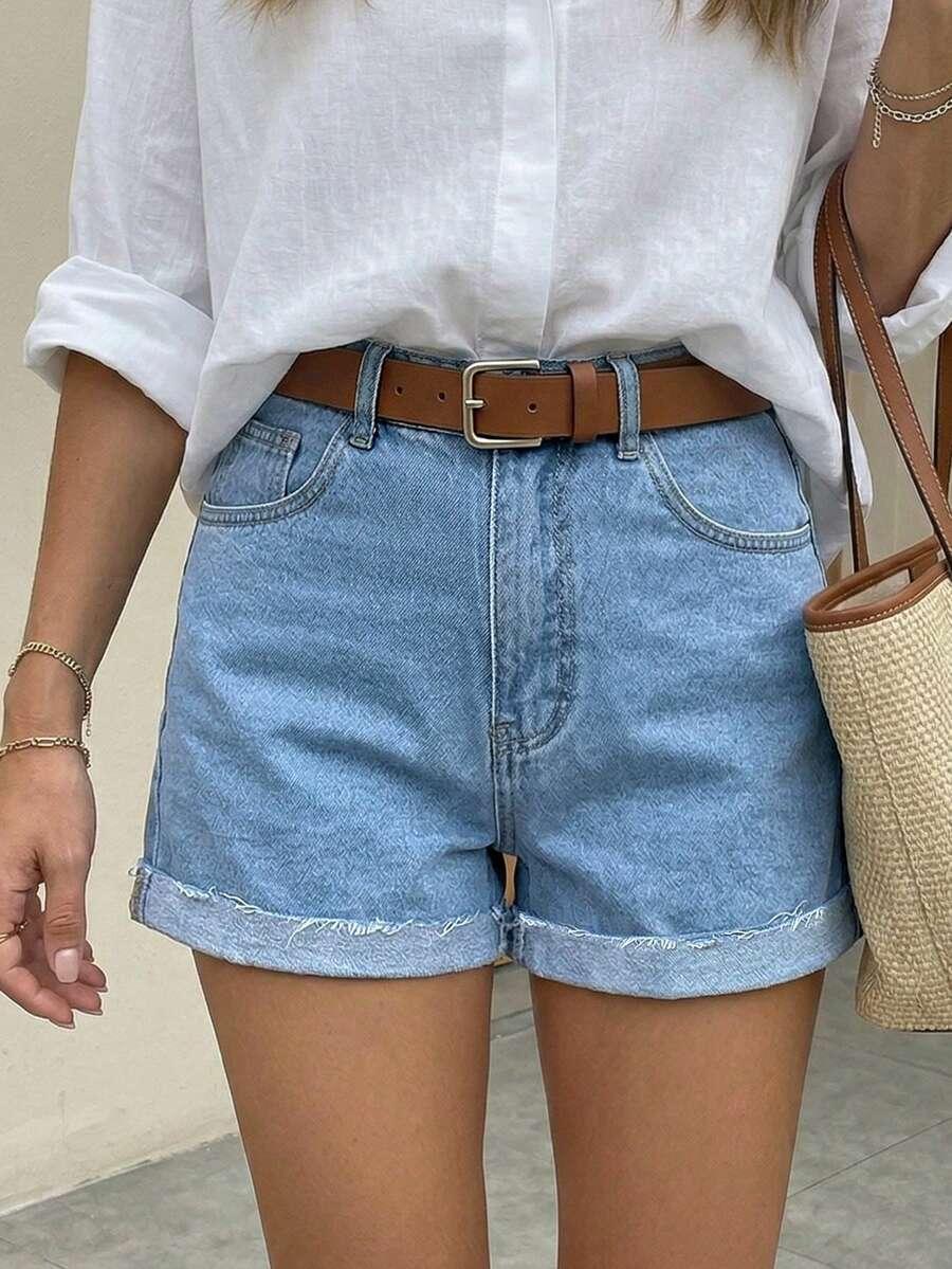 niebieskie SPODENKI JEANS