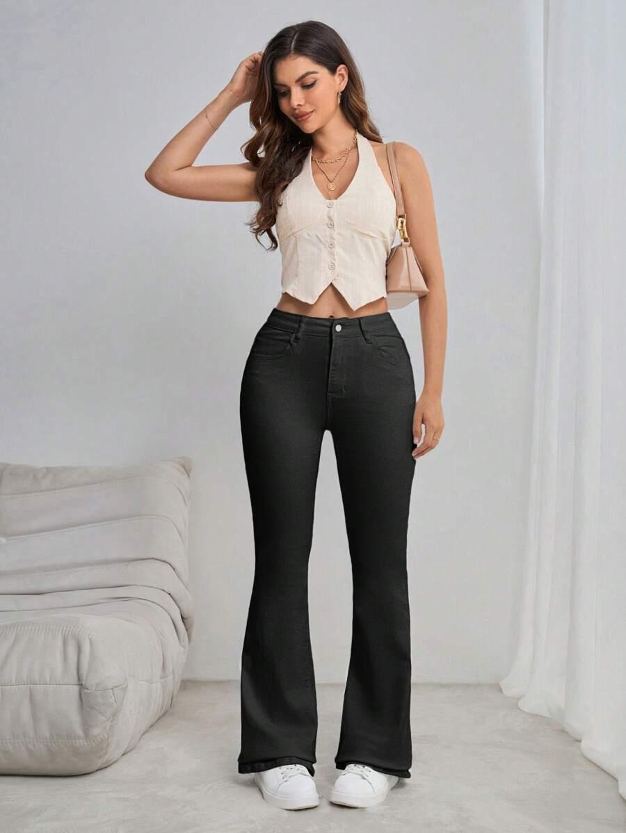 SPODNIE JEANS DZWONY