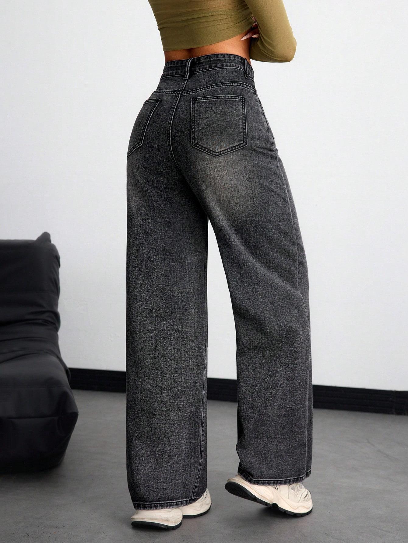 spodnie jeans wysoki stan