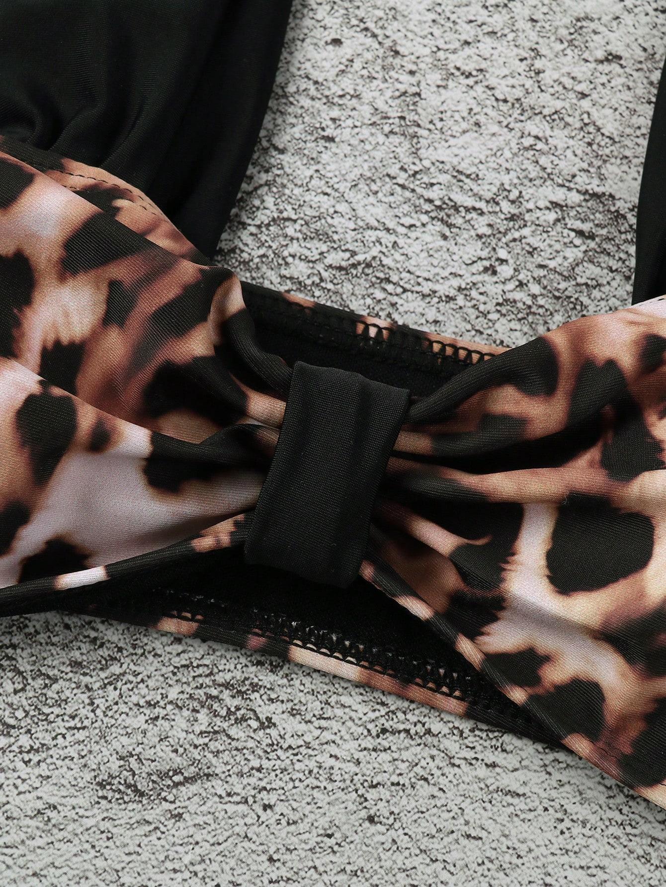 DWUCZĘŚCIOWY STRÓJ KĄPIELOWY ANIMAL PRINT