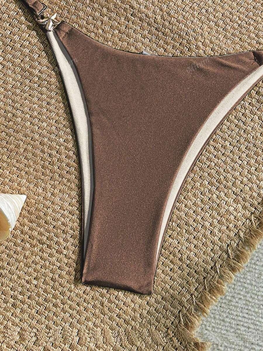 brązowy dół od bikini