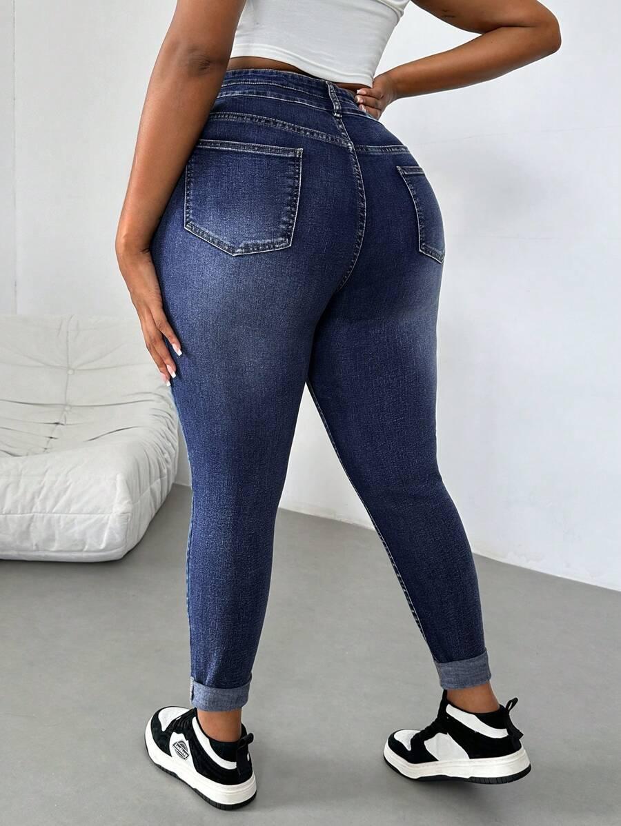 SPODNIE RURKI JEANS WYSOKI STAN 