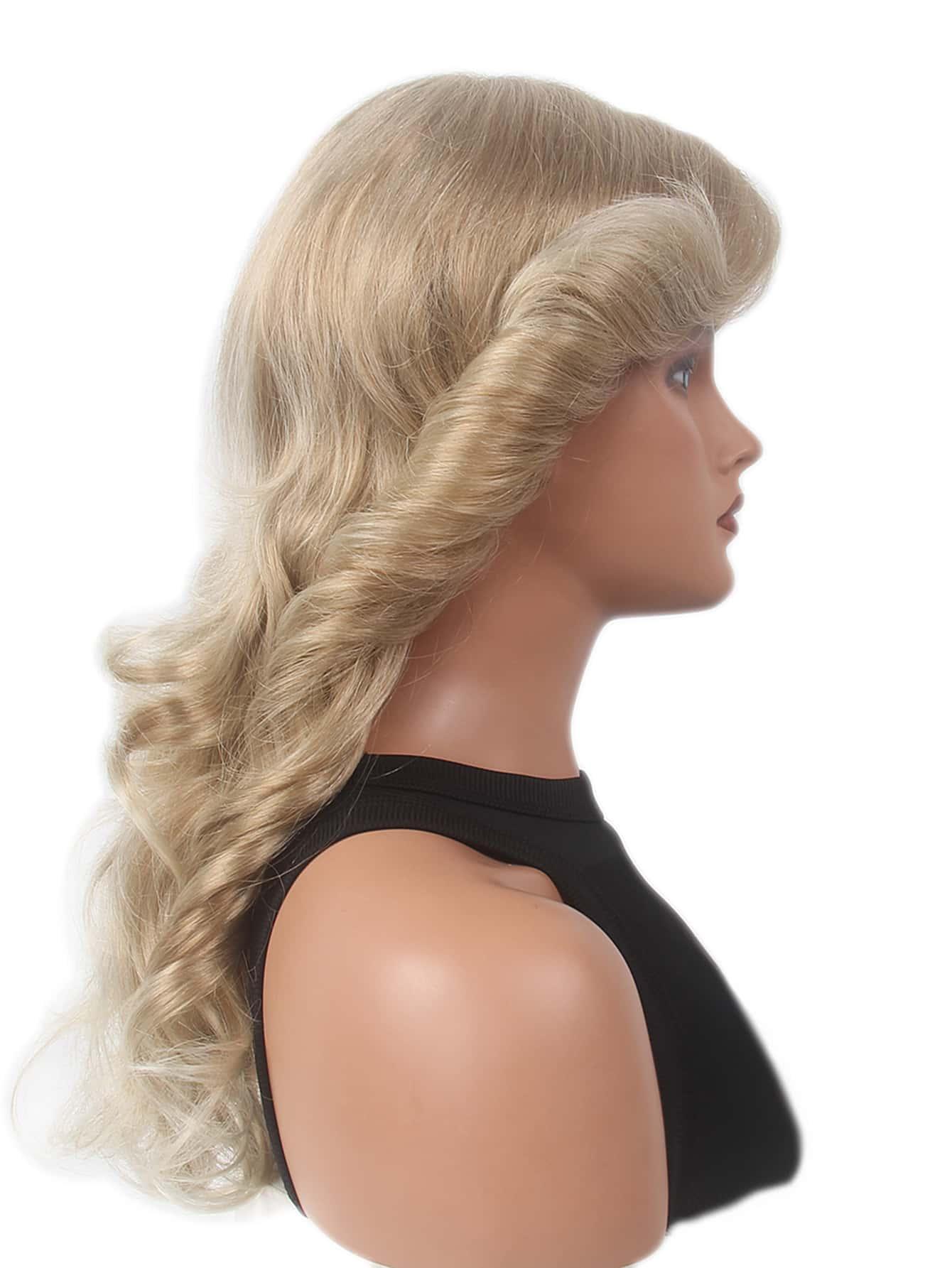 blond peruka włosy syntetyczne