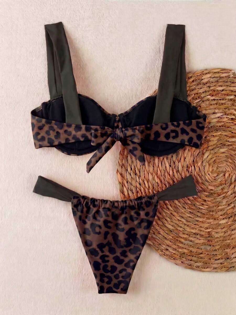DWUCZĘŚCIOWY STRÓJ KĄPIELOWY ANIMAL PRINT