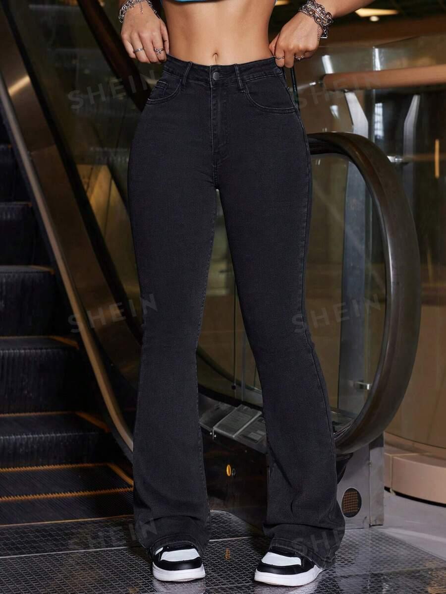 CZARNE SPODNIE JEANS