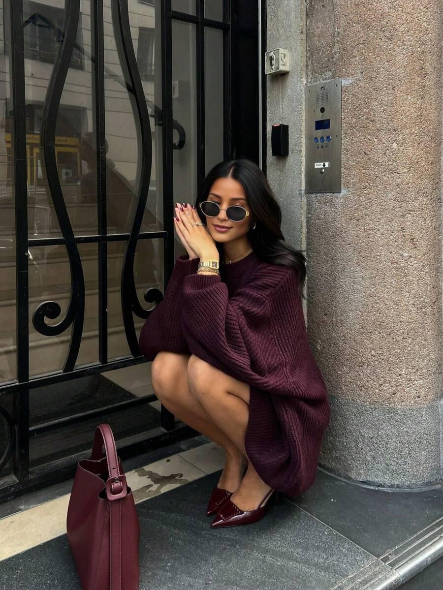 BORDOWY SWETER OVERSIZE