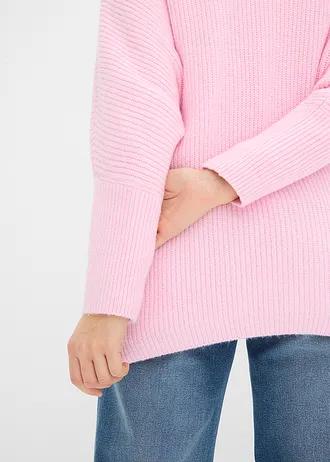 SWETER DAMSKI OVERSIZE Z KOŁNIERZYKIEM 