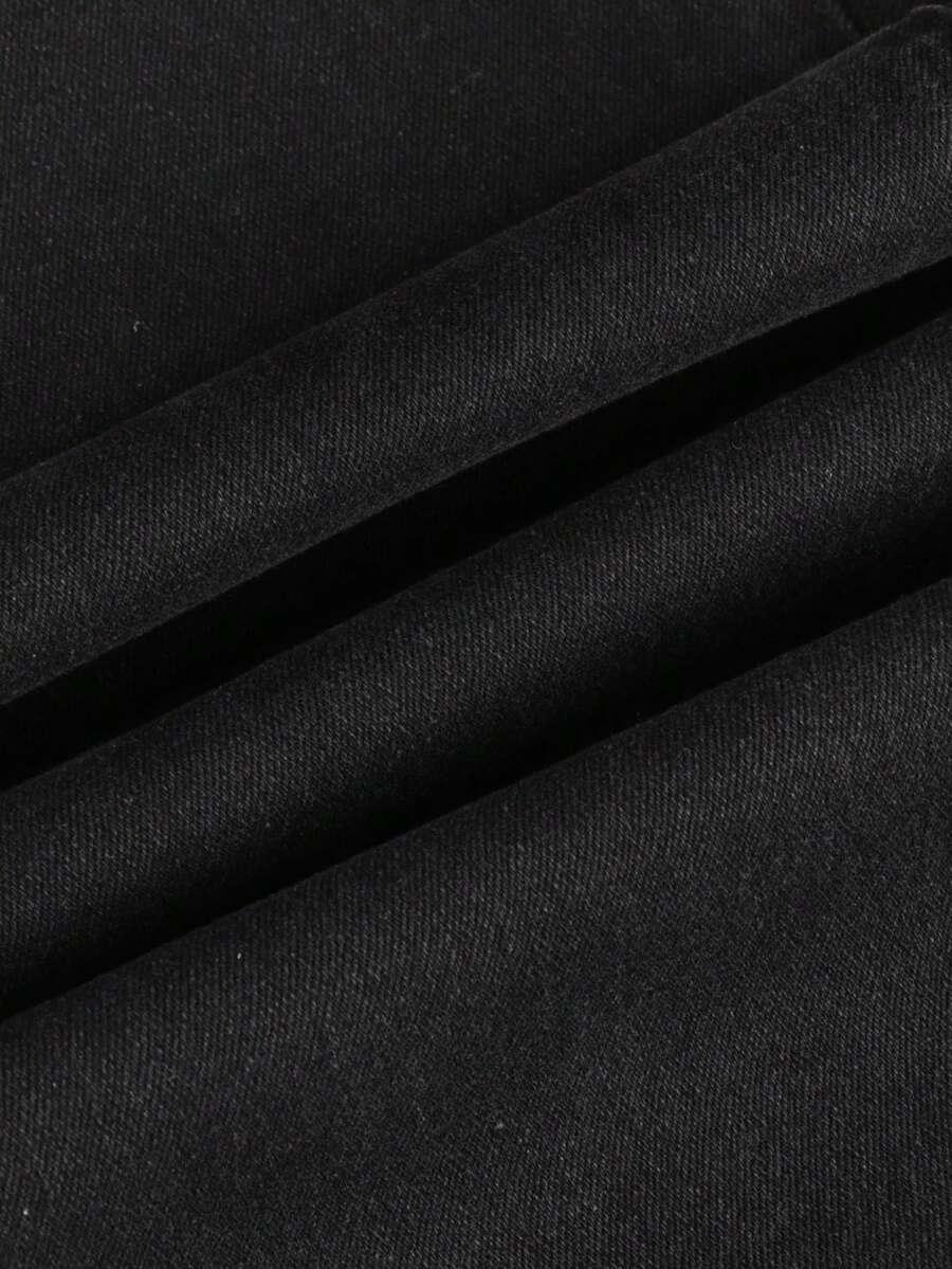 CZARNE SPODNIE JEANS
