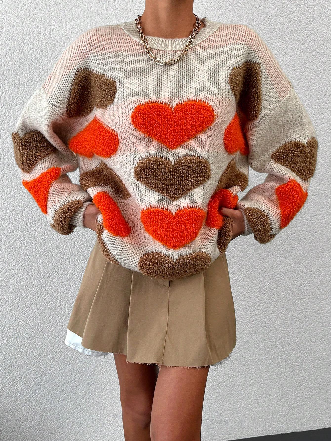 SWETER Z NADRUKIEM SERCA