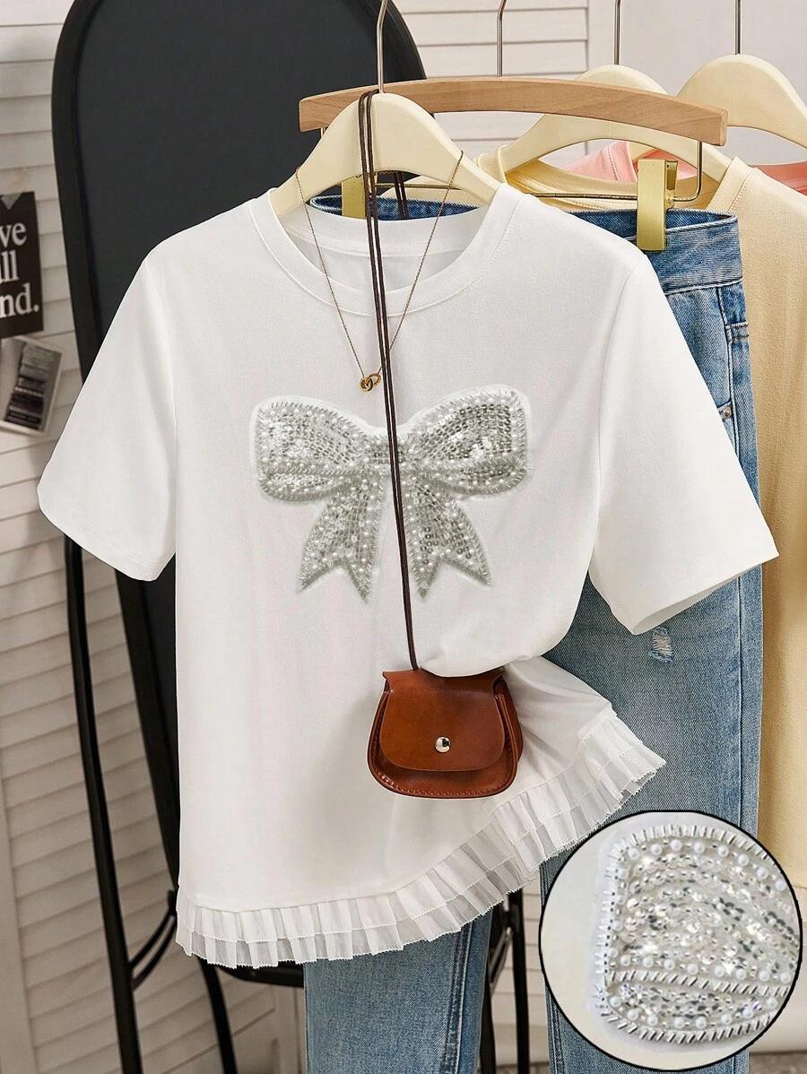 biały t-shirt zdobienie