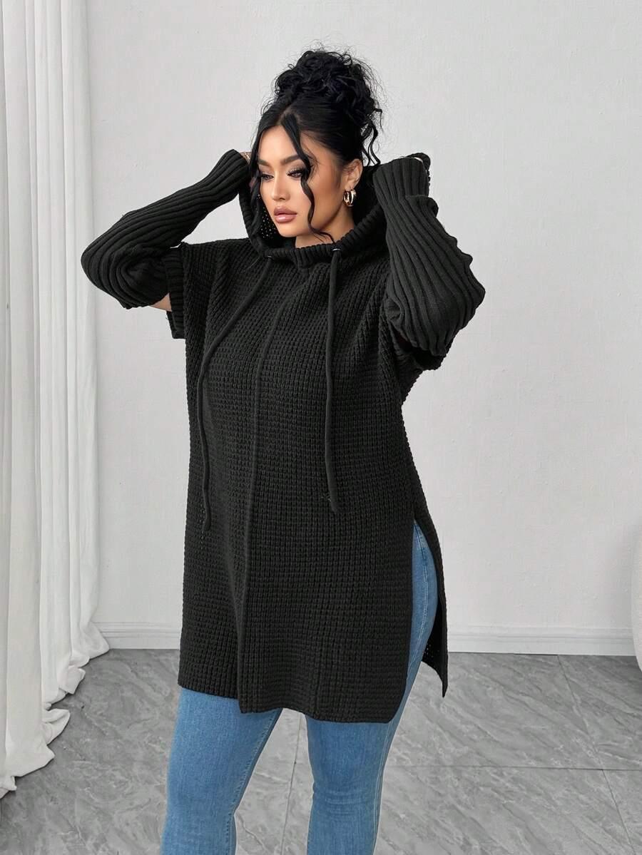 czarny sweter kaptur