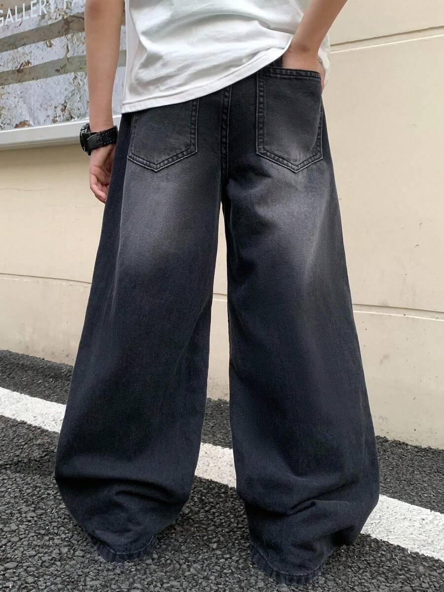 czarne baggy spodnie