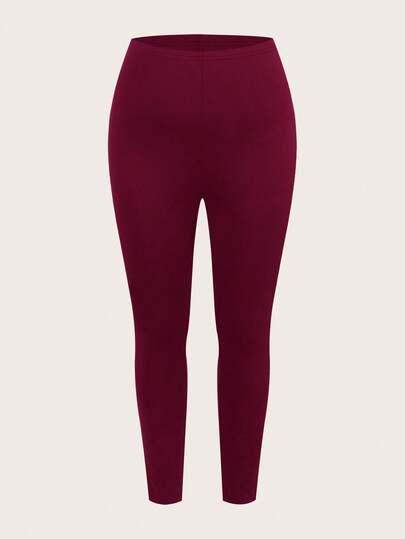 czerwony komplet top bluza legginsy