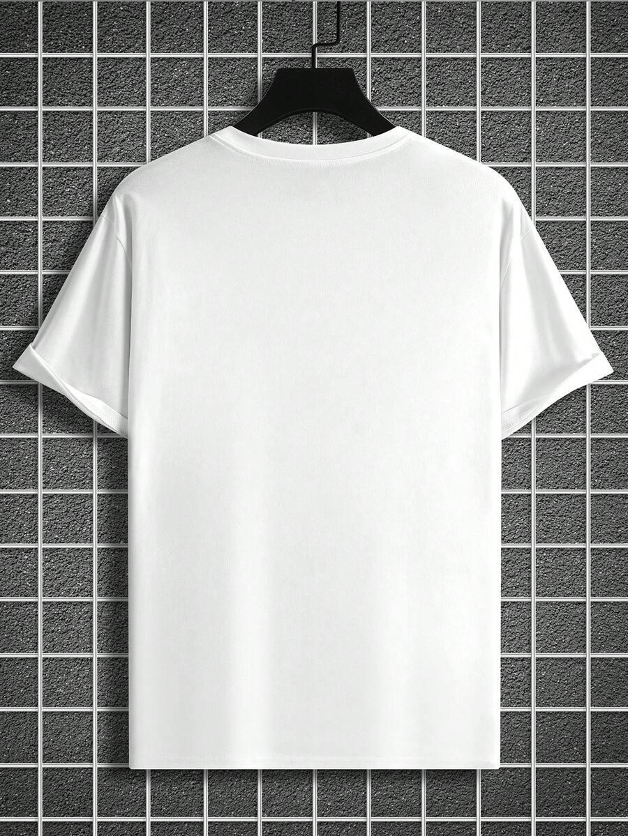 BIAŁY T-SHIRT OKRĄGŁY DEKOLT