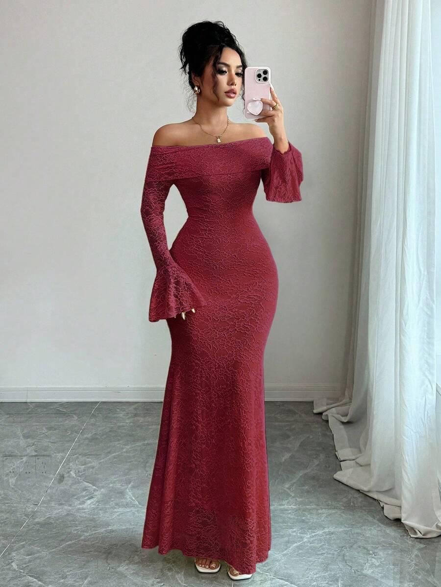 czerwona maxi sukienka