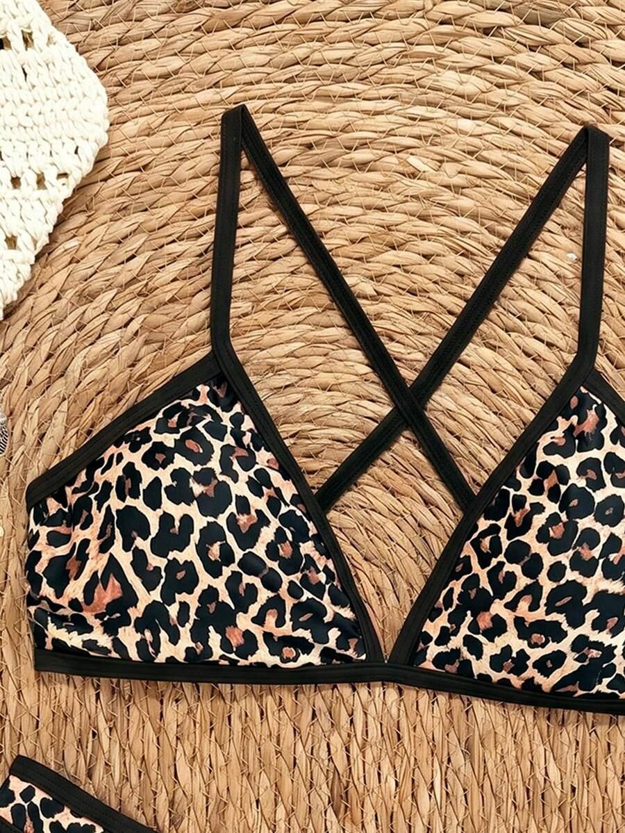 DWUCZĘŚCIOWY STRÓJ KĄPIELOWY ANIMAL PRINT