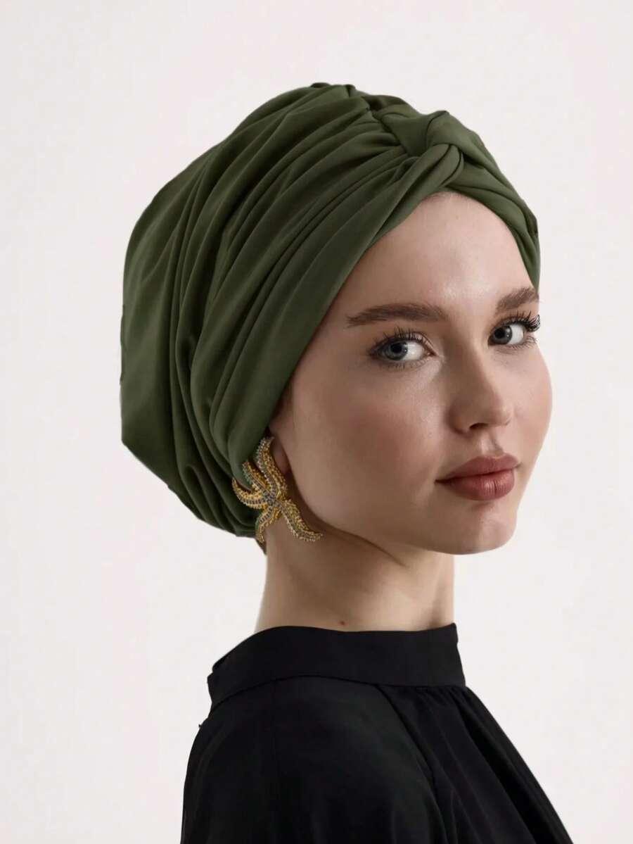 zielony turban na głowę