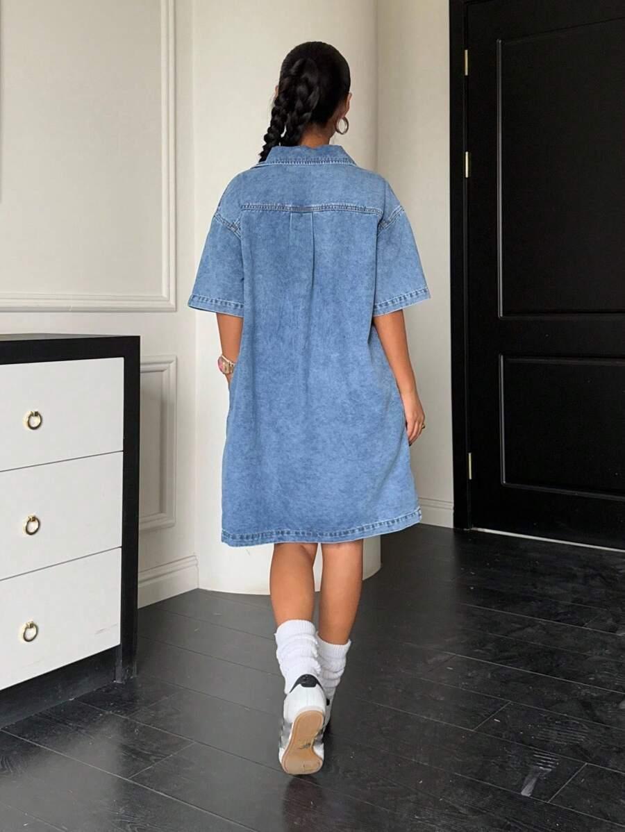 JEANSOWA SUKIENKA OVERSIZE
