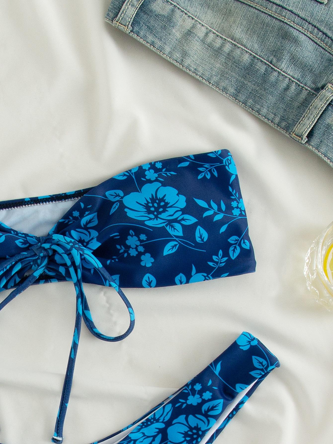 KOMPLET BIKINI W KWIATY
