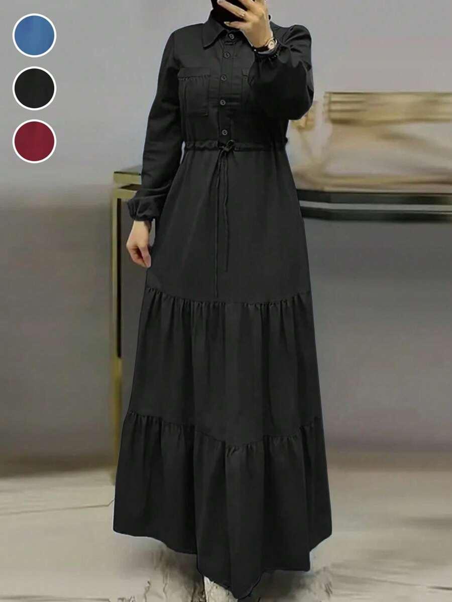 CZARNA MAXI SUKIENKA